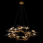 Люстра подвесная с прозрачными стеклянными птичками на ветвях Диаметр 100 см Serip Voa варинант исполнения - 5 | Loft Concept в Казани