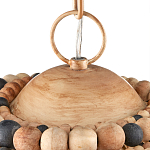 Подвесной светильник в форме купола из деревянных бусин Wooden Beads варинант исполнения - 3 | Loft Concept в Казани