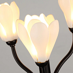 Настольная лампа с ветвями и белыми фарфоровыми цветами Floralis варинант исполнения - 5 | Loft Concept в Казани