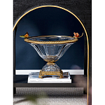 Чаша из прозрачного стекла с бронзовым рельефным ободком Eden Garden варинант исполнения - 2 | Loft Concept в Казани