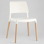 Пластиковый стул на ножках из массива бука Ferret White 4 шт варинант исполнения - 2 | Loft Concept в Казани
