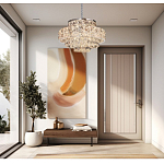 Люстра хрустальная в неоклассическом стиле на серебристом каркасе Majesty варинант исполнения - 3 | Loft Concept в Казани