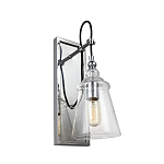 Бра с плафоном в форме колокола из прозрачного стекла с пузырьками Feiss варинант исполнения - 1 | Loft Concept в Казани