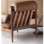 Кресло с деревянным каркасом и обивкой из натуральной кожи Medieval Furniture варинант исполнения - 2 | Loft Concept в Казани