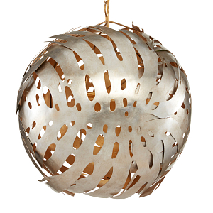 Люстра в форме шара из тропических листьев Tropical Leaves Monstera