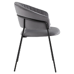 Стул в велюре серого цвета Horizon варинант исполнения - 3 | Loft Concept в Казани