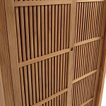 Шкаф из массива тика Okino Wood Cabinet варинант исполнения - 6 | Loft Concept в Казани