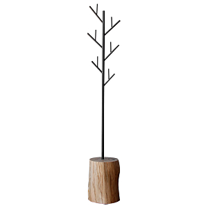 Вешалка Metal Branches and Stump Floor Hanger Black