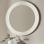 Зеркало в круглой фактурной раме Mirror Modern Texture белое варинант исполнения - 3 | Loft Concept в Казани