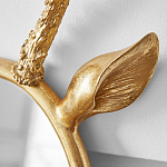 Овальное зеркало с декором оленьи рога Golden Deer Mirror варинант исполнения - 2 | Loft Concept в Казани