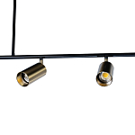 Люстра линейная с 5-ю цилиндрическими плафонами цвета латунь TRIBES CHANDELIER варинант исполнения - 4 | Loft Concept в Казани