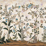 Обои ручная роспись Siam White Metal варинант исполнения - 2 | Loft Concept в Казани