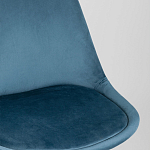 Стул с мягким велюровым сиденьем Arvika Blue варинант исполнения - 7 | Loft Concept в Казани