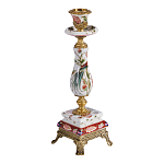 Подсвечник с цветочной росписью из фарфора с бронзовыми элементами Eden Garden варинант исполнения - 3 | Loft Concept в Казани