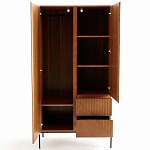 Шкаф с геометрическим рисунком на дверцах Anders Dark Wood варинант исполнения - 3 | Loft Concept в Казани