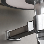 Бра цвета хром с белым цилиндрическим стеклянным плафоном Feiss варинант исполнения - 3 | Loft Concept в Казани