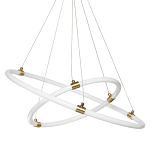 Люстра подвесная с двумя пересекающимися белыми светодиоидными кольцами Luke Lampco Tracer Lamp варинант исполнения - 1 | Loft Concept в Казани