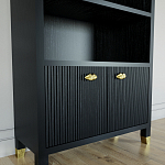 Книжный Стеллаж Elsa Dreams Black с задней стенкой варинант исполнения - 2 | Loft Concept в Казани