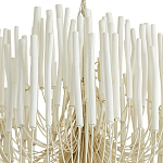 Люстра белая с несколькими ярусами деревянных палочек Bright Wooden Chandelier варинант исполнения - 9 | Loft Concept в Казани