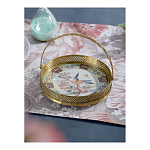 Блюдо фарфоровое с бронзовой ручкой Paradise Dish with Handle варинант исполнения - 3 | Loft Concept в Казани