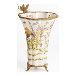 Ваза из фарфора с бронзовой стрекозой  Paradise Dragonfly варинант исполнения - 3 | Loft Concept в Казани