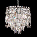 Люстра круглая с хрустальными подвесками на серебряном каркасе Roul Crystal Light варинант исполнения - 9 | Loft Concept в Казани