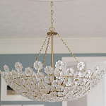 Люстра декорированная цветами из стекла Lightness of Flowers варинант исполнения - 4 | Loft Concept в Казани