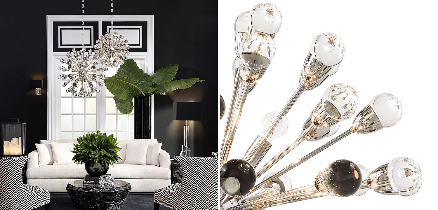 Люстра Eichholtz Chandelier Anto L Nickel - Loft-Concept в Казани