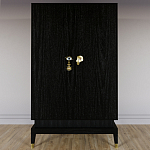 Платяной шкаф Elsa Dreams Black с 2-мя фасадами варинант исполнения - 4 | Loft Concept в Казани