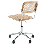 Офисный стул из ротанга на колёсах June Rattan Wicker Chair варинант исполнения - 3 | Loft Concept в Казани