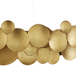 Люстра круглая из многослойных золотых дисков Metal Disc Chandelier варинант исполнения - 1 | Loft Concept в Казани