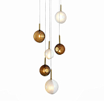 Люстра светодиодная с сферическими стеклянными плафонами Splatter варинант исполнения - 2 | Loft Concept в Казани