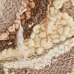 Овальный Современный Гобелен Абстракция в бежевых тонах Shallow варинант исполнения - 5 | Loft Concept в Казани