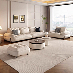 Диван кожаный с каркасом из массива дерева Furniture Medieval варинант исполнения - 5 | Loft Concept в Казани