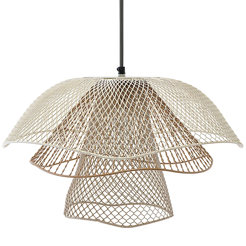Подвесной светильник Beige Gold Mesh Lampshade Hanging Lamp Бежевый Золотой Подвесной светильник Beige Gold Mesh Lampshade Hanging Lamp Бежевый Золотой в Казани | Loft Concept