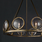 Люстра круглая с прозрачными рельефными плафонами Crystal Prism варинант исполнения - 4 | Loft Concept в Казани