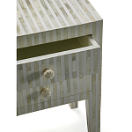 Тумбочка прикроватная White Pearl BEDSIDE CABINET 2 DRAWER варинант исполнения - 2 | Loft Concept в Казани