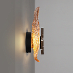 Бра с волнообразным стеклянным плафоном и вставкой из мрамора Liquid Stone варинант исполнения - 7 | Loft Concept в Казани