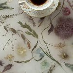 Журнальный стол из эпоксидной смолы с цветами White Flowers Epoxy Resin Coffee Table варинант исполнения - 3 | Loft Concept в Казани