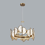 Люстра круглая с полукруглыми плафонами из искусственного алебастра в бронзовой оправе Marbella варинант исполнения - 7 | Loft Concept в Казани