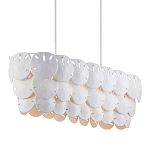 Люстра овальной формы с белыми подвесными элементами White Natural Lines варинант исполнения - 1 | Loft Concept в Казани