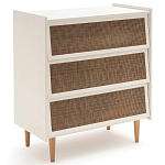 Комод с 3-мя ящиками из ротанга Blais Cream Wicker Furniture варинант исполнения - 2 | Loft Concept в Казани