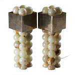 Настольная лампа с основанием из 24 выточенных сферических камней Through Stone варинант исполнения - 1 | Loft Concept в Казани