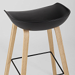 Барный стул на ножках из натурального дерева Boras Black варинант исполнения - 6 | Loft Concept в Казани