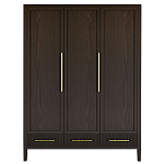 Большой Шкаф Primo Темный орех с 3 дверьми и 3 выдвижными ящиками варинант исполнения - 10 | Loft Concept в Казани