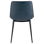 Стул с обивкой из экокожи темно-синего цвета RHOMBUSES UPHOLSTERY варинант исполнения - 3 | Loft Concept в Казани