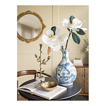 Ваза с мотивами цветущего сада с попугаями Blue Vase Inspired by Nature варинант исполнения - 5 | Loft Concept в Казани