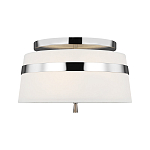 Потолочный светильник с белым тканевым абажуром Generation Lighting варинант исполнения - 1 | Loft Concept в Казани