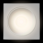 Встраиваемый спот светодиодный квадаратный белого цвета с круглым углублением Ombra Lux  варинант исполнения - 3 | Loft Concept в Казани