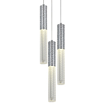 Подвесной светильник Dew Drops Tube Chrome Trio Hanging Lamp варинант исполнения - 1 | Loft Concept в Казани
